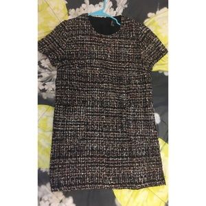 Sparkly dark blue tweed dress